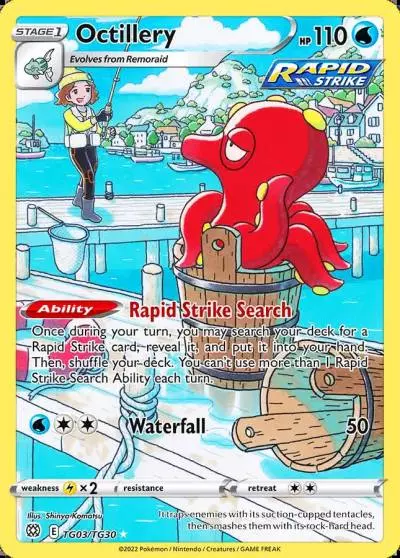 Octillery TG03/30 Brilliant Stars Trainer Gallery Pokemon card