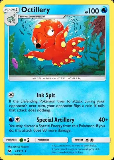 Octillery 23/111 Crimson Invasion Pokemon card