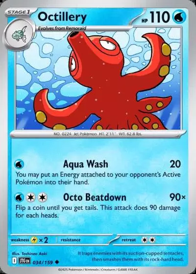 Octillery 34/159 Journey Together Pokemon card