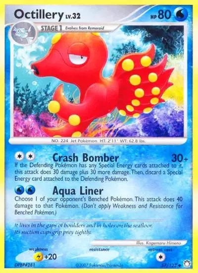 Octillery 57/123 Mysterious Treasures Pokemon card