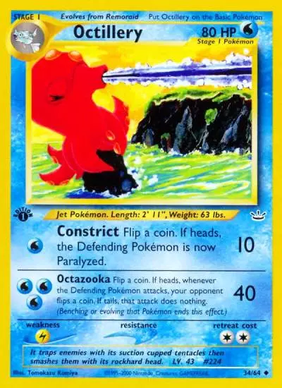 Octillery 34/64 Neo Revelation Pokemon card