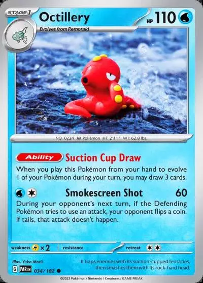 Octillery 34/182 Paradox Rift Pokemon card
