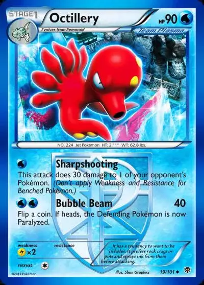 Octillery 19/101 Plasma Blast Pokemon card
