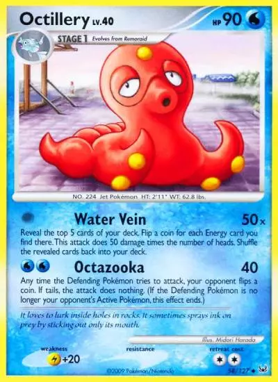 Octillery 58/127 Platinum Pokemon card