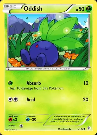 Oddish 1/149 Boundaries Crossed Pokemon card