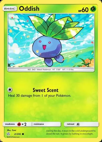 Oddish 2/236 Cosmic Eclipse Pokemon card