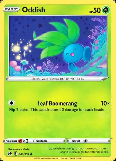 Oddish 1/159 Crown Zenith Pokemon card