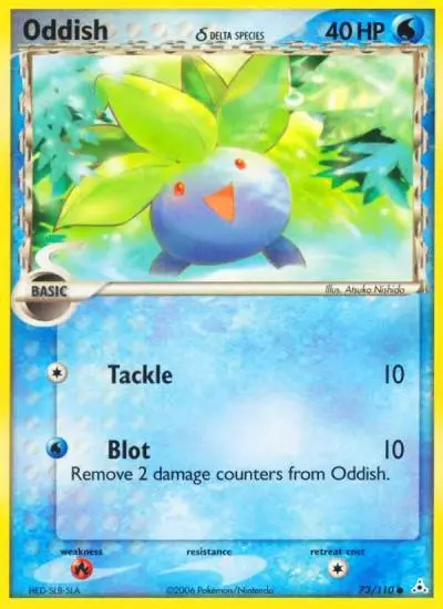 Oddish δ 73/110 Holon Phantoms Pokemon card
