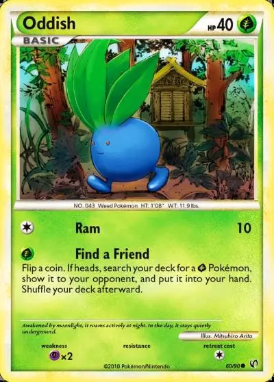 Oddish 60/90 HS—Undaunted Pokemon card