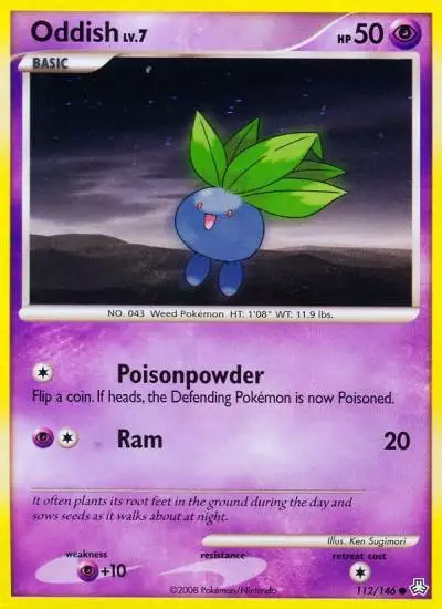 Oddish 112/146 Legends Awakened Pokemon card
