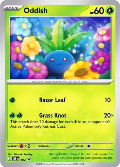 Oddish 102/165 Scarlet & Violet Black Star Promos Pokemon card