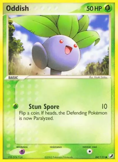 Oddish 64/115 Unseen Forces Pokemon card