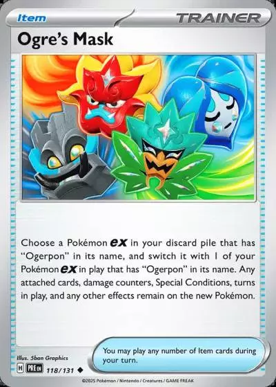 Ogre's Mask 118/131 Prismatic Evolutions Pokemon card
