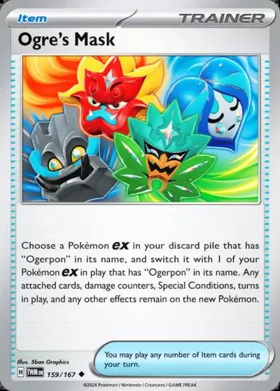 Ogre's Mask 159/167 Twilight Masquerade Pokemon card