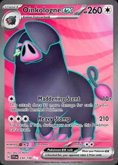 Oinkologne ex 234/198 Scarlet & Violet Pokemon card