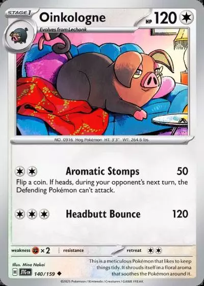 Oinkologne 140/159 Journey Together Pokemon card