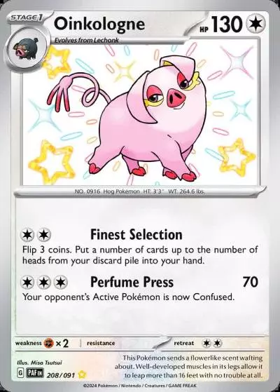 Oinkologne 208/91 Paldean Fates Pokemon card