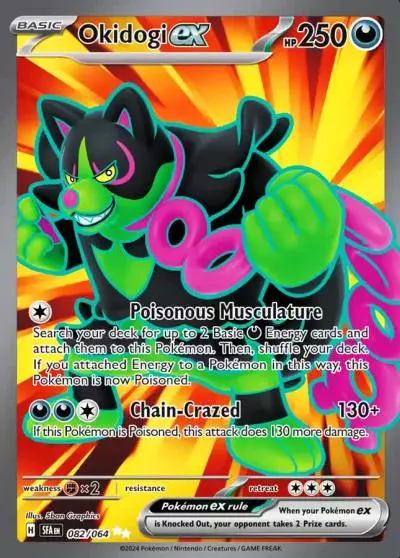 Okidogi ex 82/64 Shrouded Fable Pokemon card