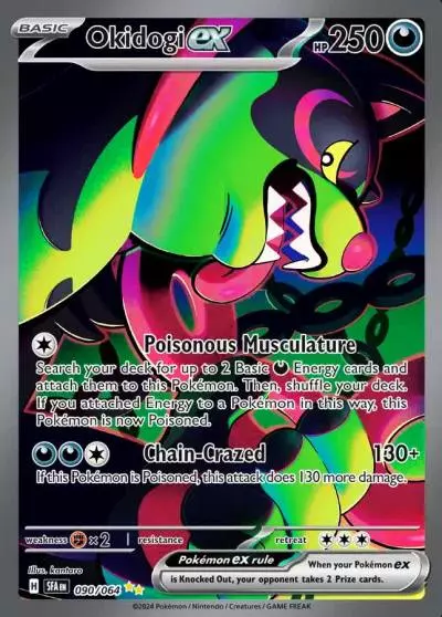 Okidogi ex 90/64 Shrouded Fable Pokemon card