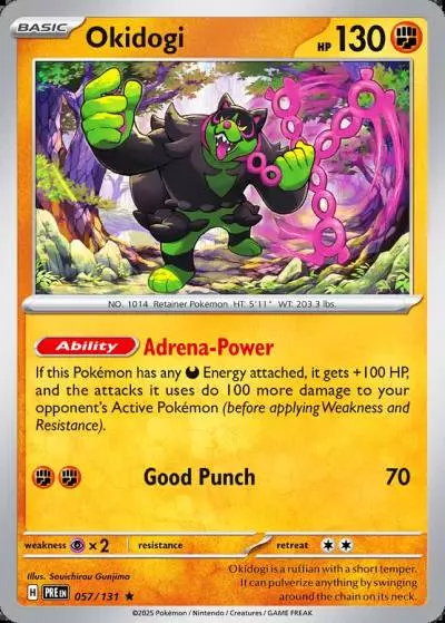 Okidogi 57/131 Prismatic Evolutions Pokemon card