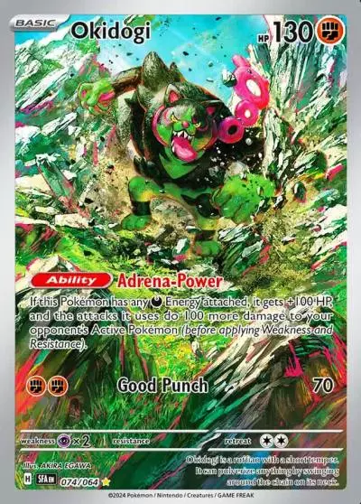 Okidogi 74/64 Shrouded Fable Pokemon card