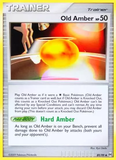 Old Amber 89/99 Arceus Pokemon card