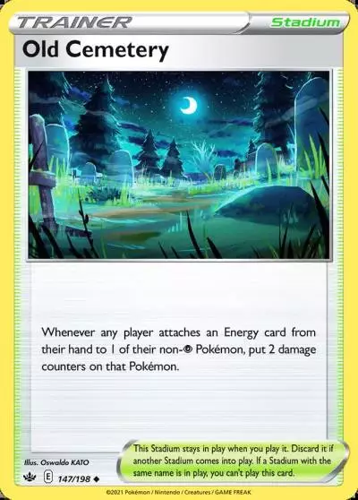 Old Cemetery 147/198 Chilling Reign Pokemon card