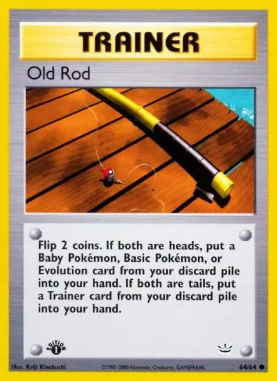 Old Rod 64/64 Neo Revelation Pokemon card