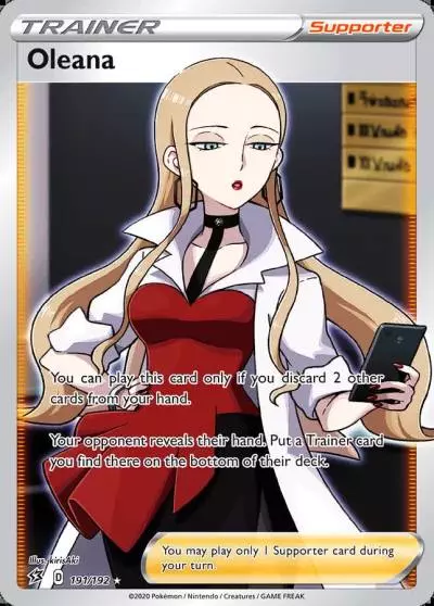 Oleana 191/192 Rebel Clash Pokemon card