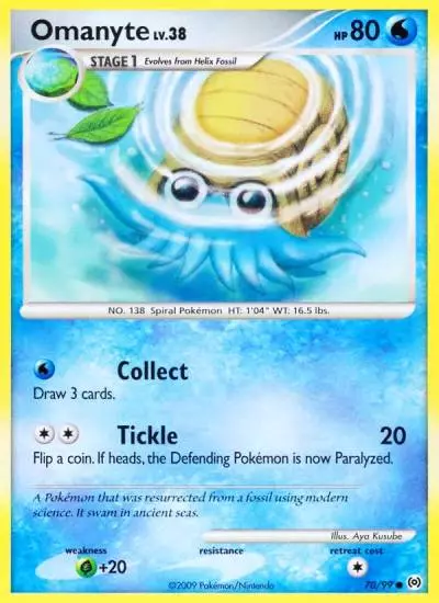 Omanyte 70/99 Arceus Pokemon card