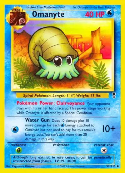 Omanyte 57/110 Legendary Collection Pokemon card