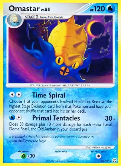 Omastar 23/99 Arceus Pokemon card