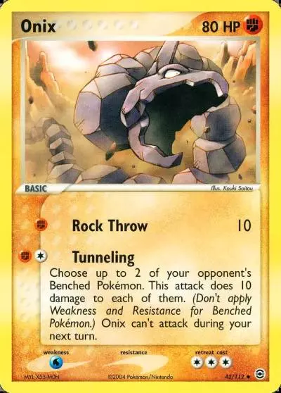 Onix 42/112 FireRed & LeafGreen Pokemon card