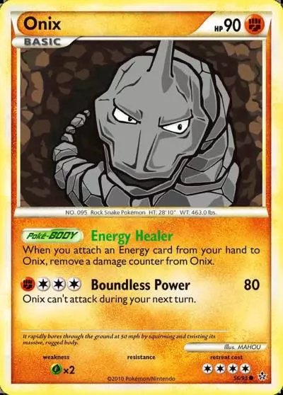 Onix 56/95 HS—Unleashed Pokemon card