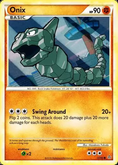 Onix 57/95 HS—Unleashed Pokemon card