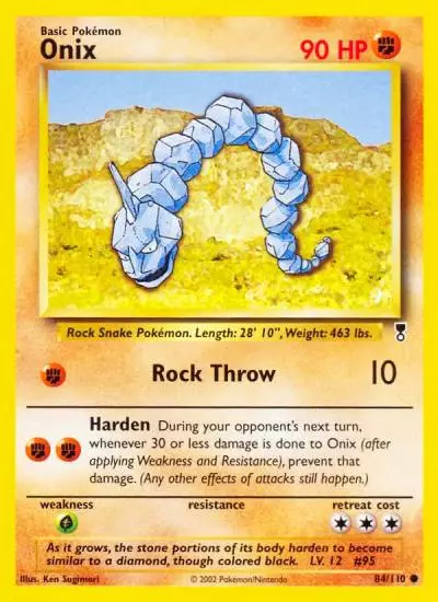Onix 84/110 Legendary Collection Pokemon card