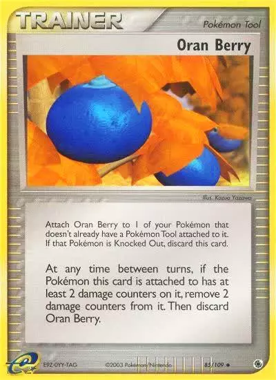 Oran Berry 85/109 Ruby & Sapphire Pokemon card