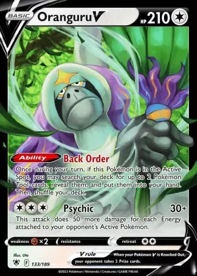 Oranguru V 133/189 Astral Radiance Pokemon card