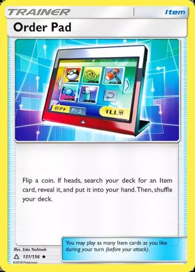 Order Pad 131/156 Ultra Prism Pokemon card