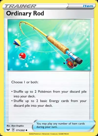 Ordinary Rod 171/202 Sword & Shield Pokemon card