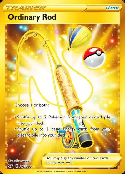 Ordinary Rod 215/202 Sword & Shield Pokemon card