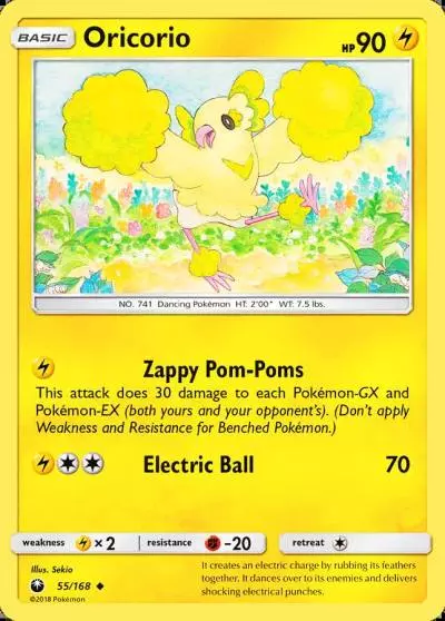 Oricorio 55/168 Celestial Storm Pokemon card