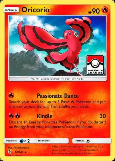 Oricorio 14/145 Guardians Rising Pokemon card