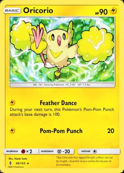 Oricorio 46/145 Guardians Rising Pokemon card