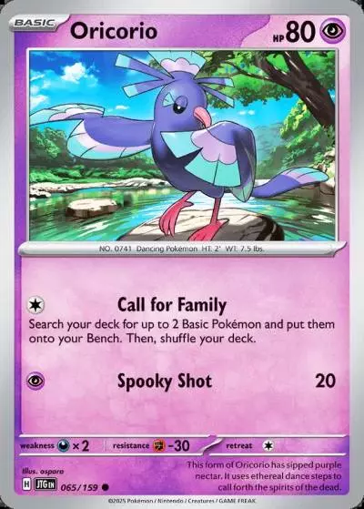 Oricorio 65/159 Journey Together Pokemon card