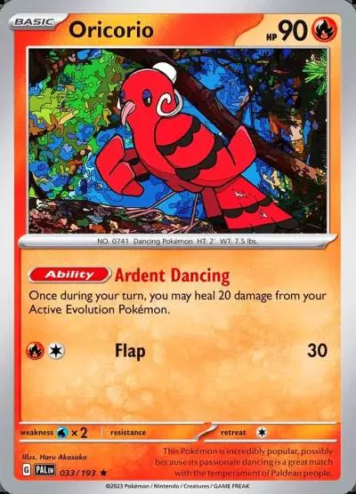 Oricorio 33/193 Paldea Evolved Pokemon card