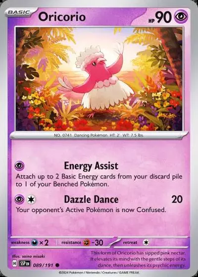 Oricorio 89/191 Surging Sparks Pokemon card