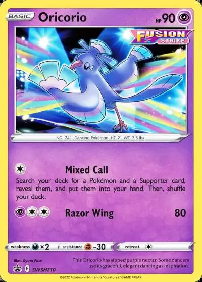 Oricorio SWSH210/307 SWSH Black Star Promos Pokemon card