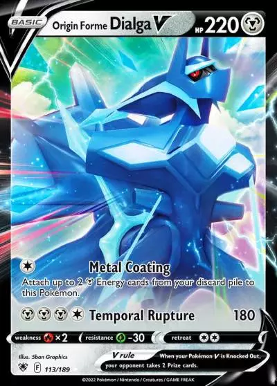 Origin Forme Dialga V 113/189 Astral Radiance Pokemon card
