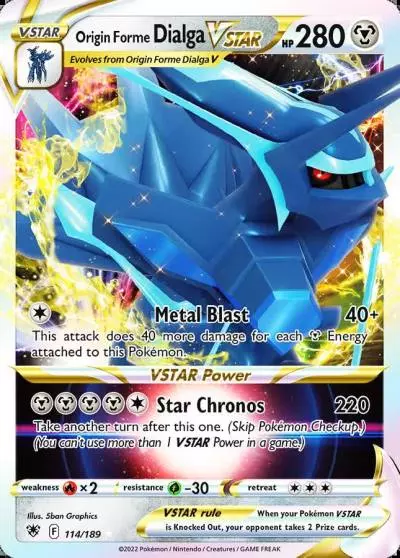 Origin Forme Dialga VSTAR 114/189 Astral Radiance Pokemon card